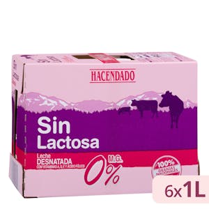 Leche desnatada sin lactosa
