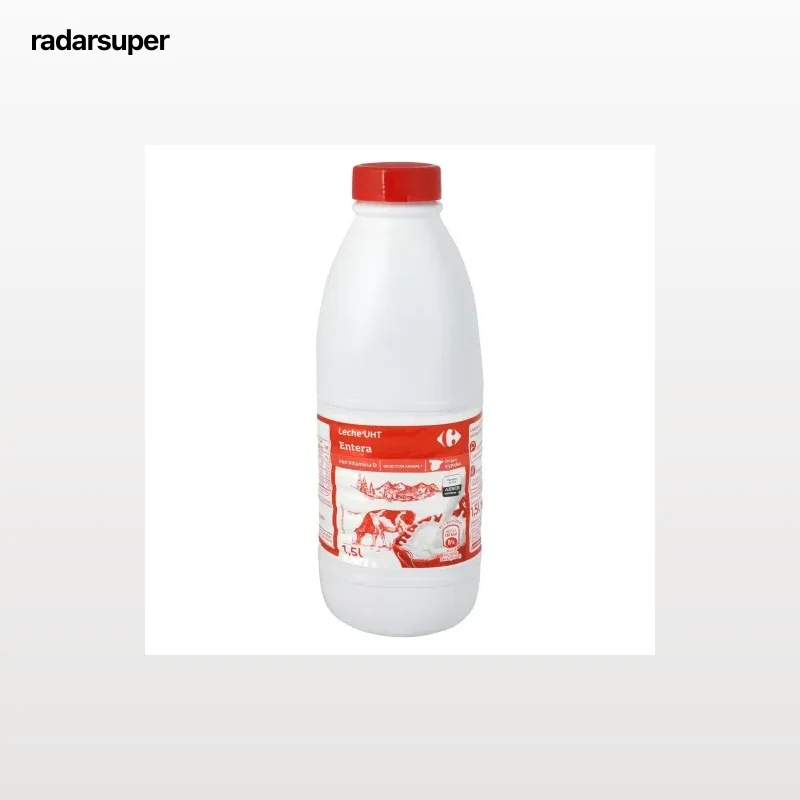 Leche entera Carrefour botella 1,5 l.
