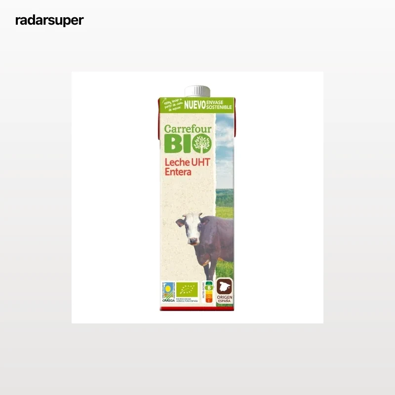 Leche entera ecológica Carrefour Bio brik 1 l.