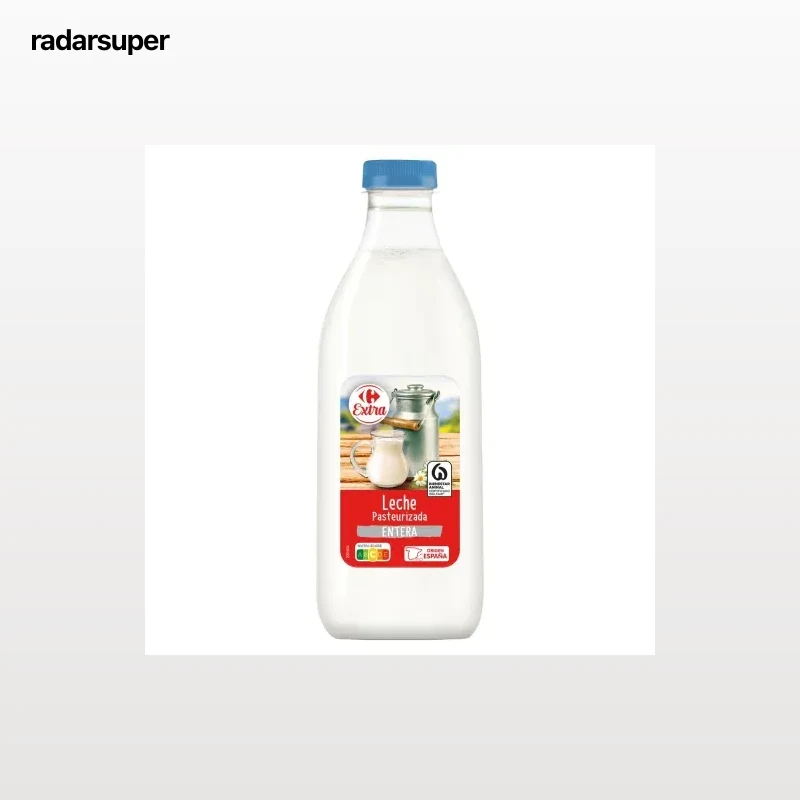 Leche entera fresca Carrefour botella 1 l.