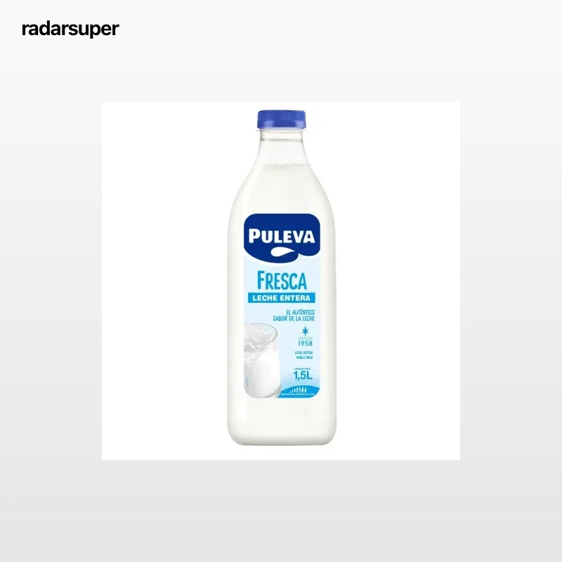 Leche entera fresca Puleva botella 1,5 l.