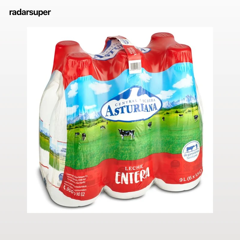 Leche entera Asturiana pack 6 x 1.5 L