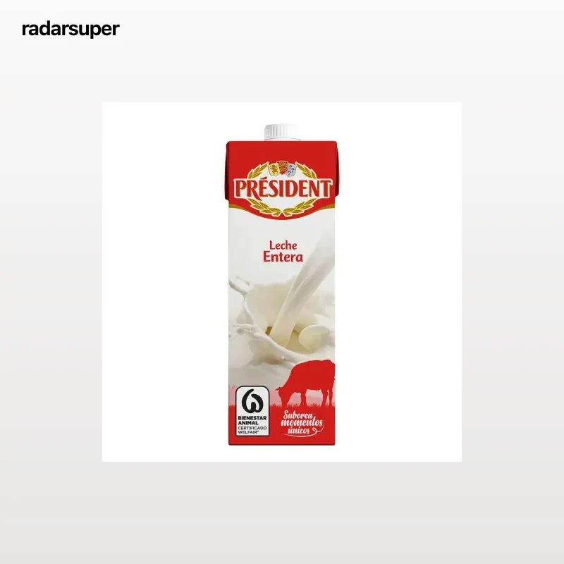 Leche entera Président brik 1 l.