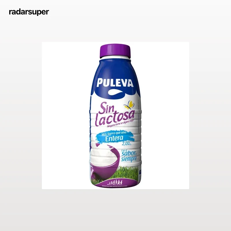 Leche entera Puleva sin lactosa botella 1 l.
