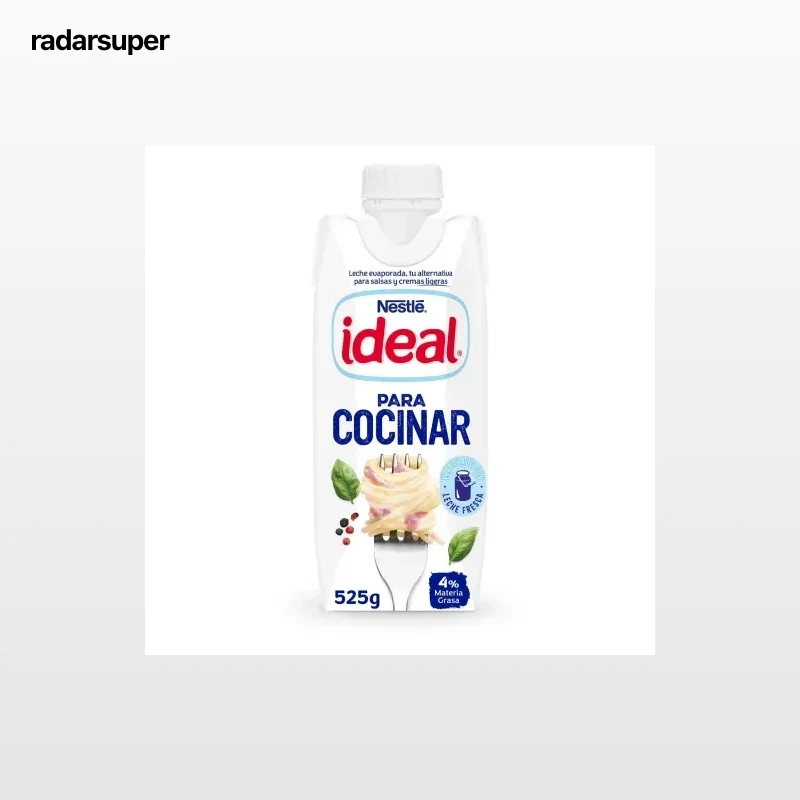 Leche evaporada 4% materia grasa Ideal Nestlé 525 g.