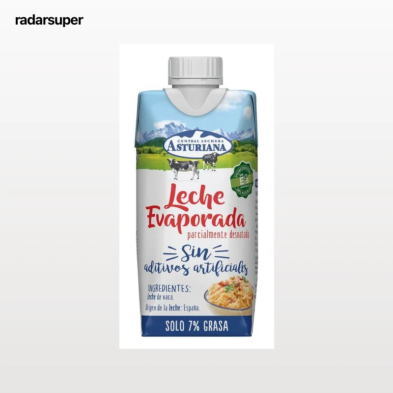 Leche evaporada Asturiana 340g desnatada