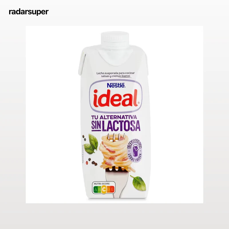 Leche evaporada sin lactosa Ideal 525 g