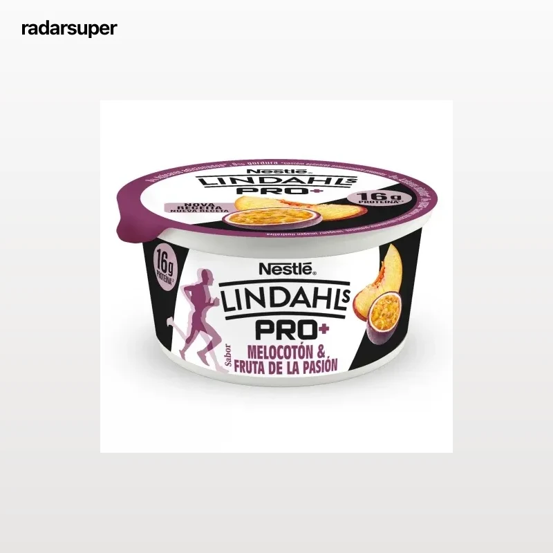 Leche fermentada de Melocotón y Maracuyá Lindahls Pro+ 160 g.
