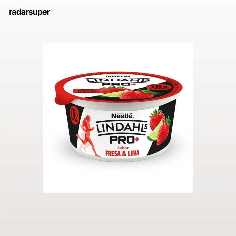 Leche fermentada de proteínas sabor fresa y lima Lindahls PRO+ Nestlé 160 g.