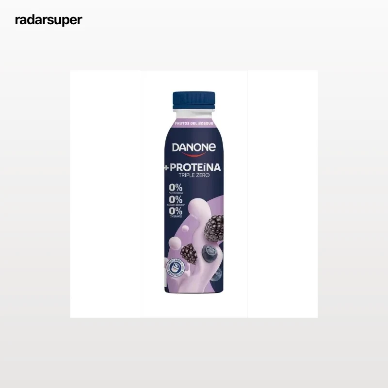 Leche fermentada desnatada con arándano, frambuesa y mora Danone 265 ml.