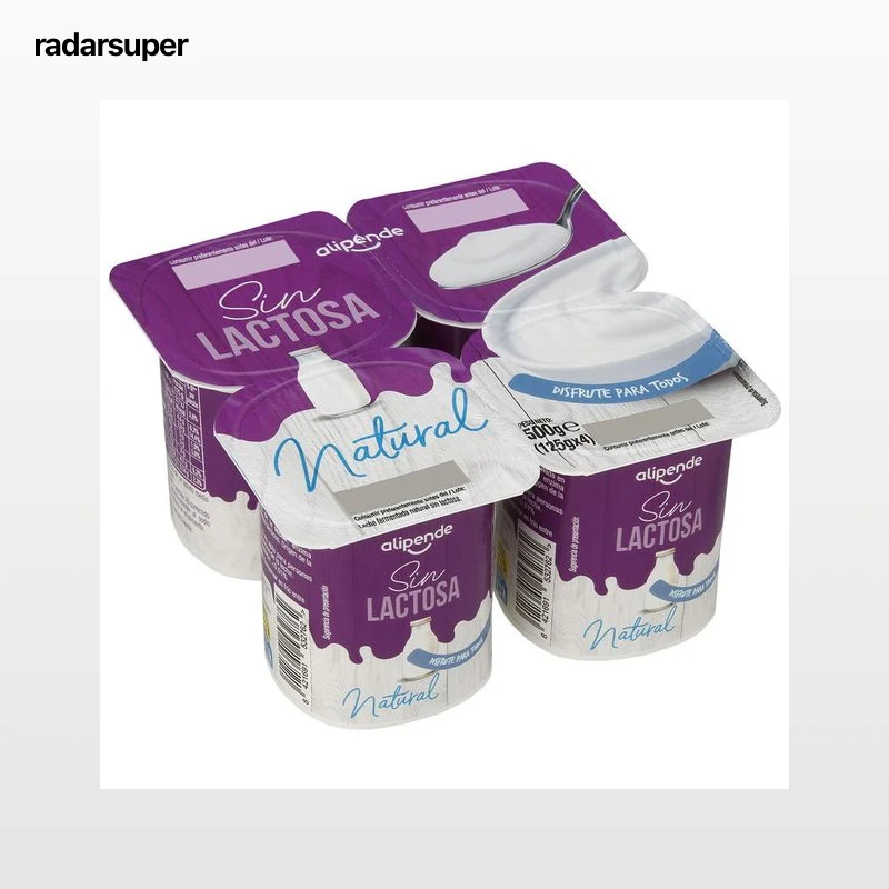 Leche fermentada sin lactosa Alipende pack 4 125g natural