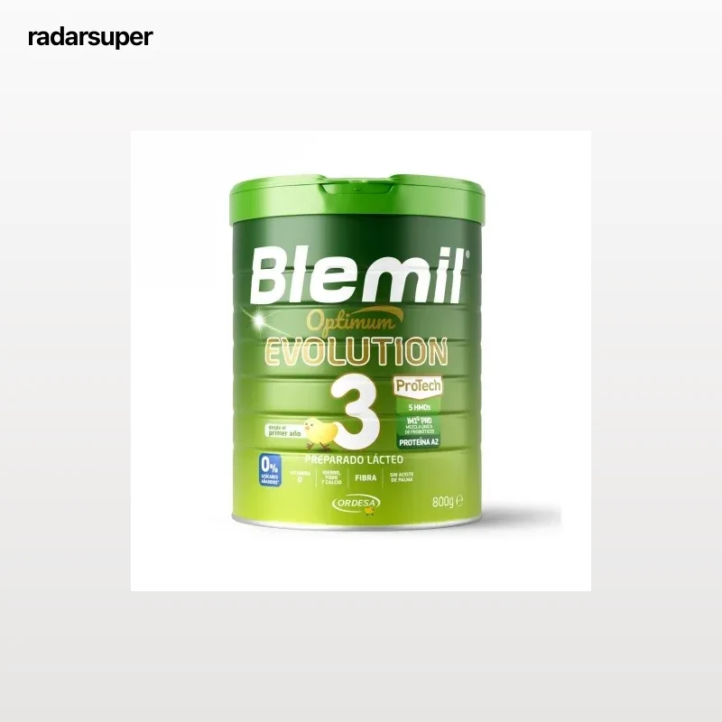 Leche infantil de continuación desde 1 año en polvo evolution Blemil Optimum sin azúcar añadida 1 lata 800 g.