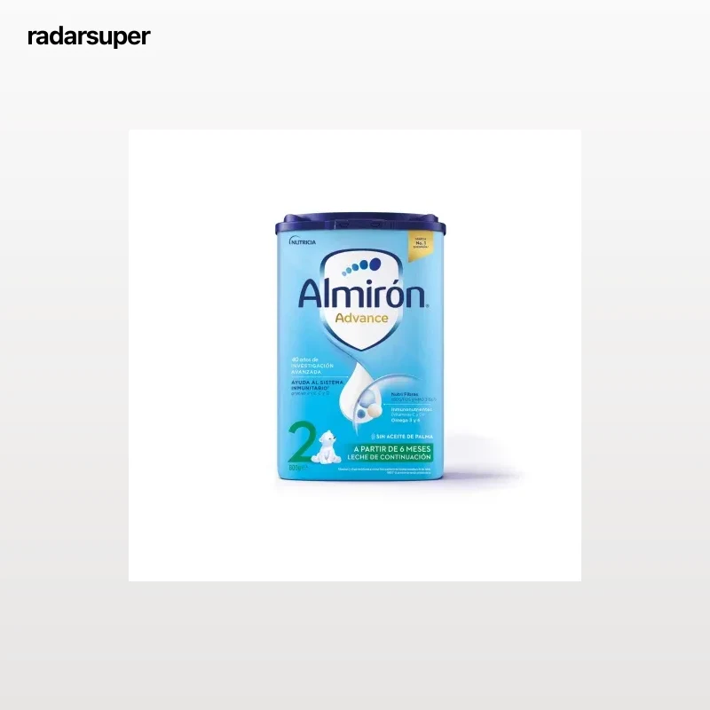 Leche infantil de continuación desde 6 meses en polvo Almirón Advance 2 sin aceite de palma lata 800 g.