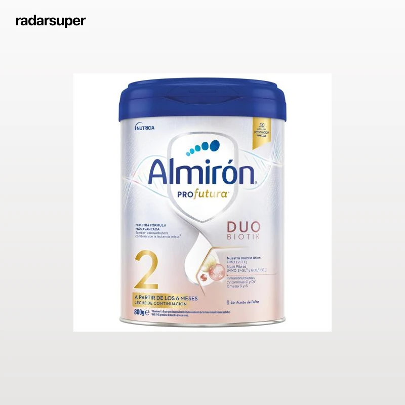 Leche infantil de continuación desde 6 meses en polvo Almirón Profutura 2 Duobiotik sin aceite de palma lata 800 g.