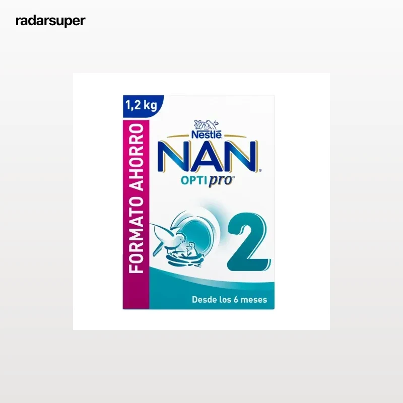 Leche infantil de continuación desde 6 meses en polvo Nestlé Nan Optipro 2 1200 g.