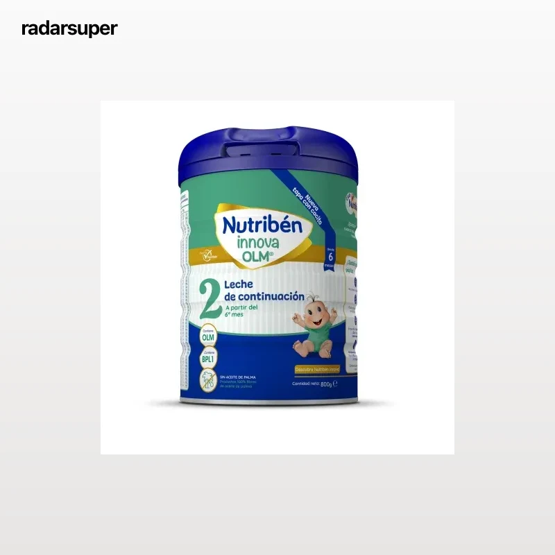 Leche infantil de continuación desde 6 meses en polvo Nutribén Innova 2 sin aceite de palma lata 800 g.