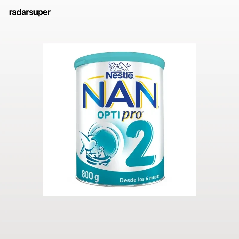 Leche infantil de continuación desde los 6 meses en polvo Nestlé Nan Optipro 2 lata 800 g.