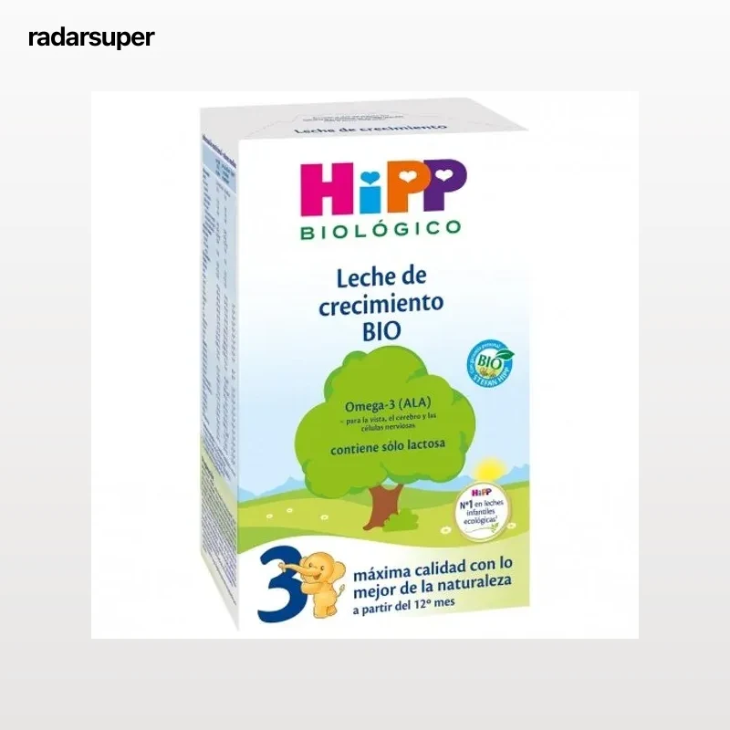 Leche infantil de crecimiento 3 desde 12 meses ecológica HiPP  brik  500 g.