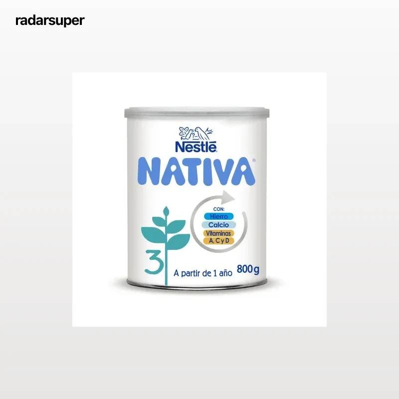 Leche infantil de crecimiento desde 1 año Nestlé Nativa 3 lata 800 g.