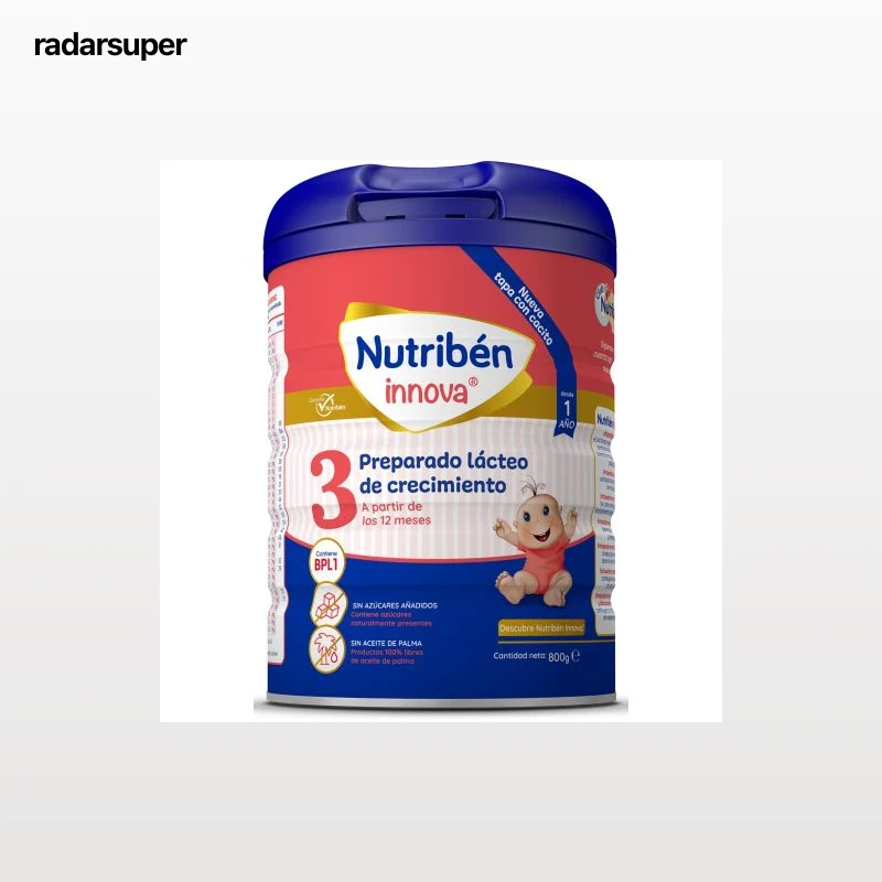 Leche infantil de crecimiento desde 1 año Nutribén Innova sin azúcar añadido lata 800 g.