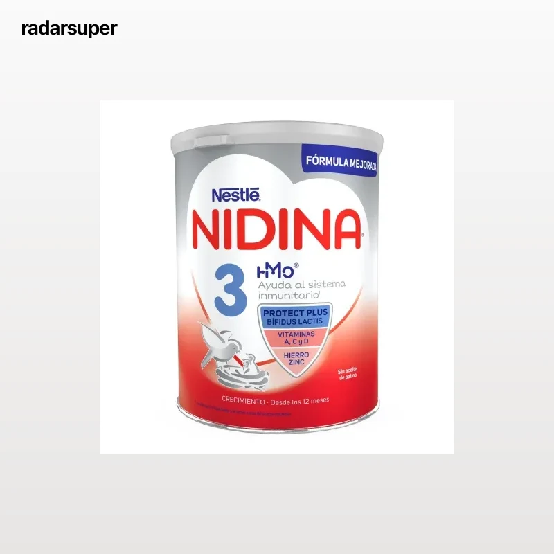 Leche infantil de crecimiento desde 12 meses Nestlé Nidina 3 lata 800 g.