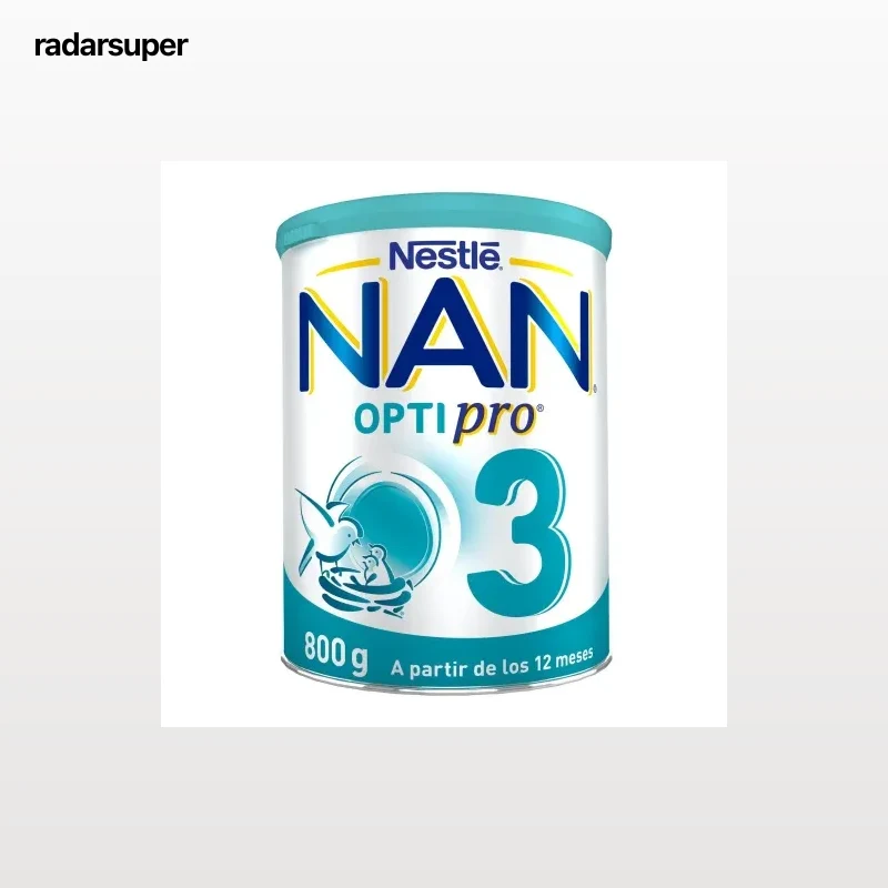 Leche infantil de crecimiento desde los 12 meses en polvo Nestlé Nan Optipro 3 lata 800 g.