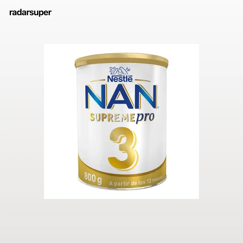 Leche infantil de crecimiento desde los 12 meses en polvo Nestlé Nan Supreme Pro 3 lata 800 g.