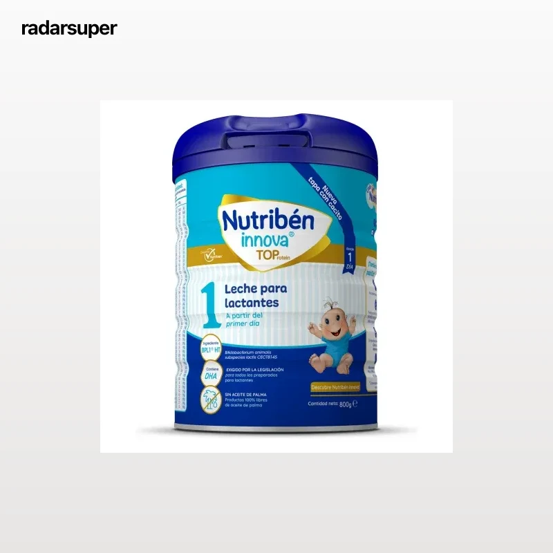 Leche infantil para lactantes desde el primer día en polvo Nutribén Innova TOProtein 1 sin aceite de palma lata 800 g.