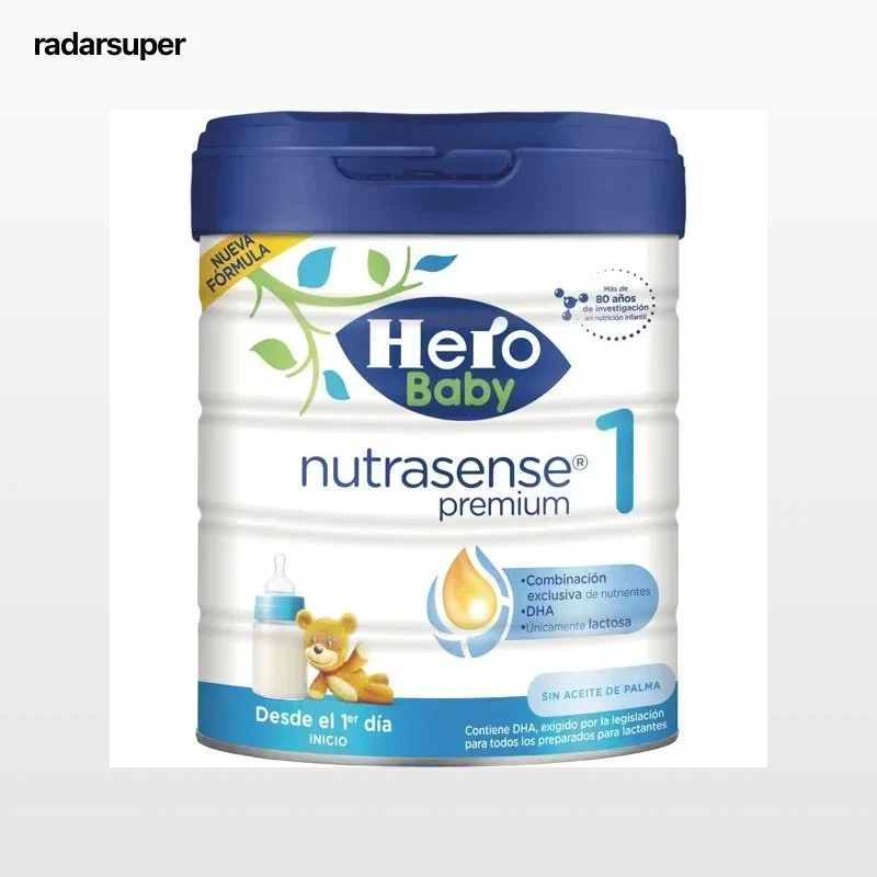Leche infantil para lactantes en polvo Hero Baby Nutrasense Premium 1 lata 800 g.