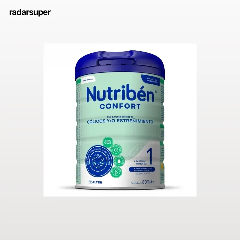 Leche infantil para lactantes en polvo Nutribén Confort lata 800 g.