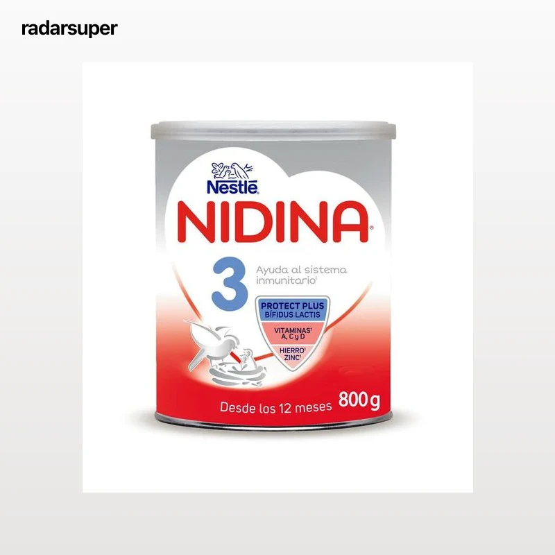 Leche en polvo de crecimiento Nidina 3 Nestlé desde 12meses 800g