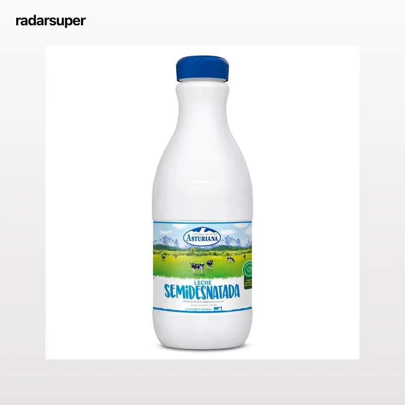 Leche semidesnatada Asturiana botella 1.5 L
