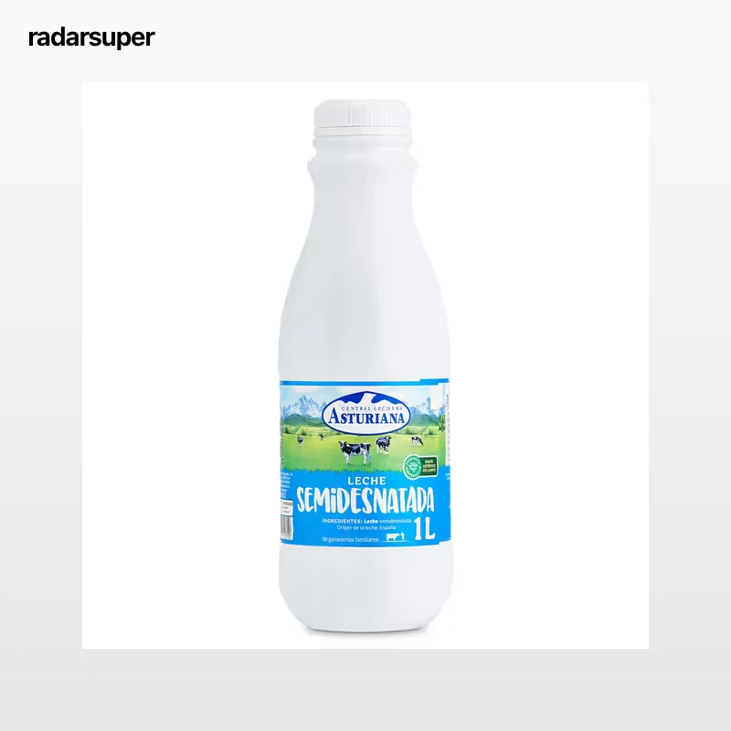 Leche semidesnatada botella Asturiana 1 L