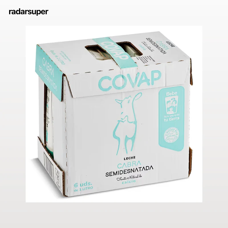 Leche semidesnatada de cabra Covap pack 6 x 1 L