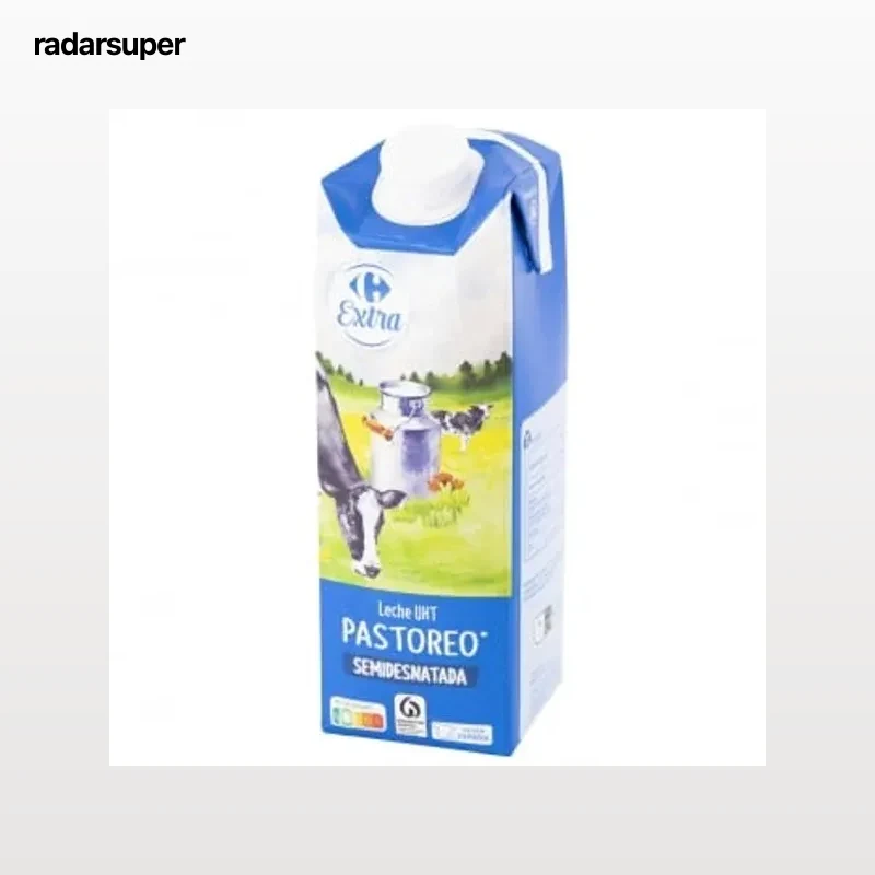 Leche semidesnatada Carrefour Extra brik 1 l.