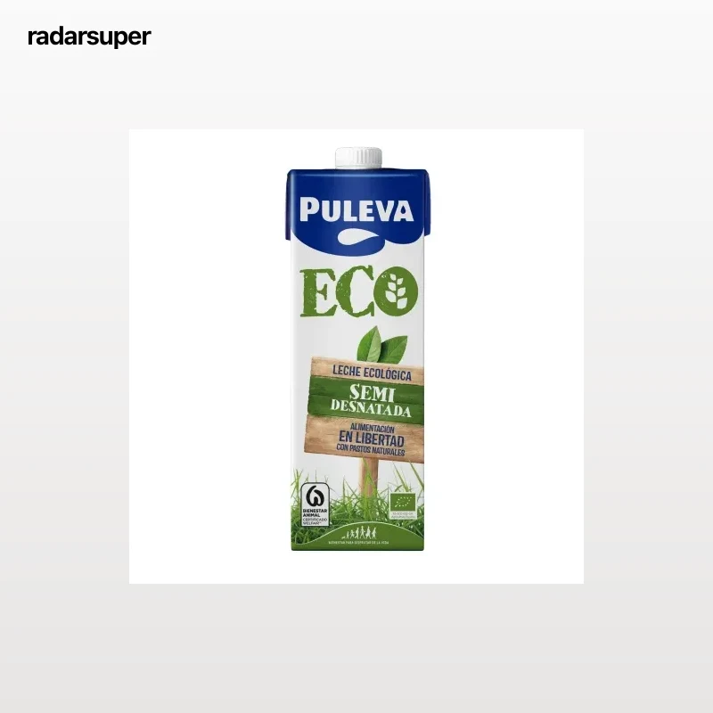 Leche semidesnatada ecológica Puleva brik 1 l.