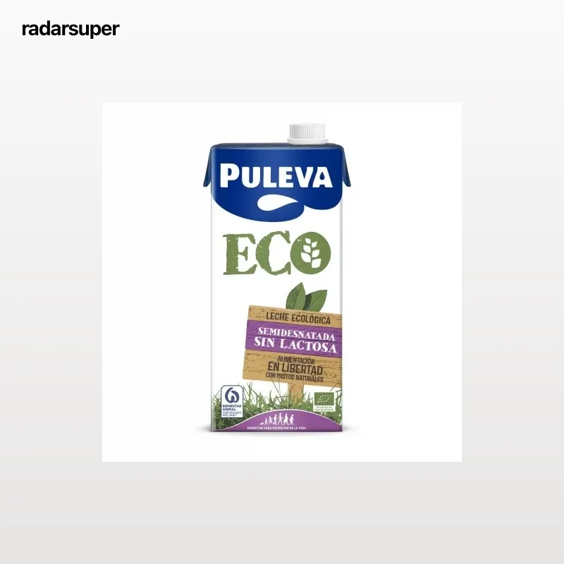 Leche semidesnatada ecológica Puleva sin lactosa brik 1 l.
