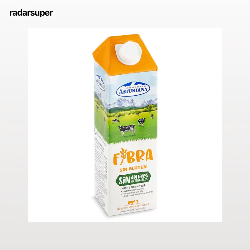 Leche semidesnatada fibra Asturiana 1 L