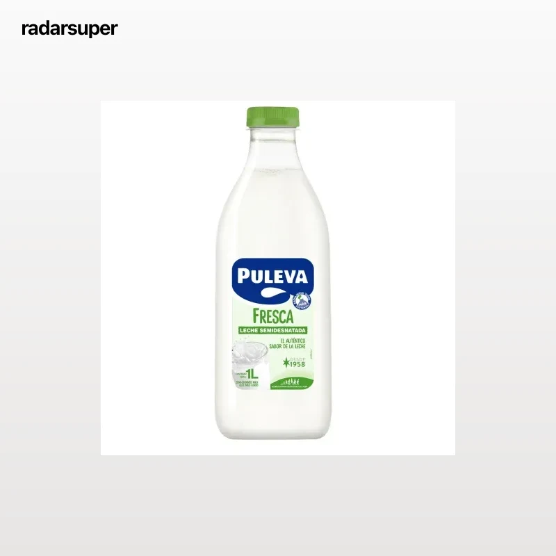 Leche semidesnatada fresca Puleva botella 1 l.