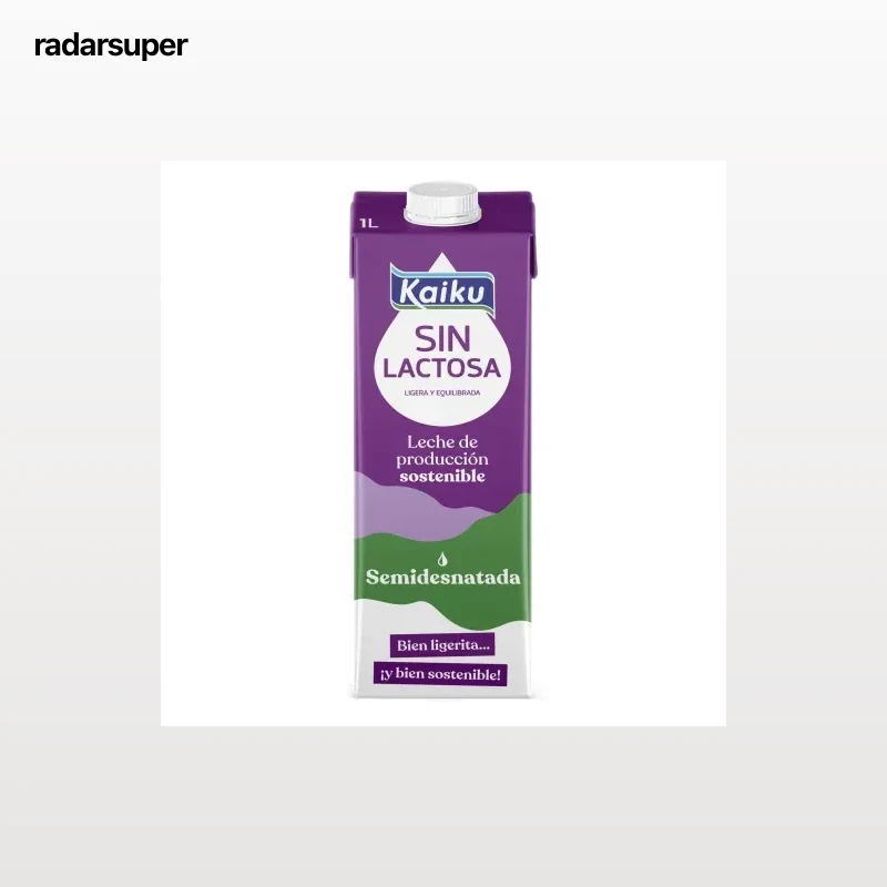 Leche semidesnatada Kaiku sin lactosa brik 1 l.