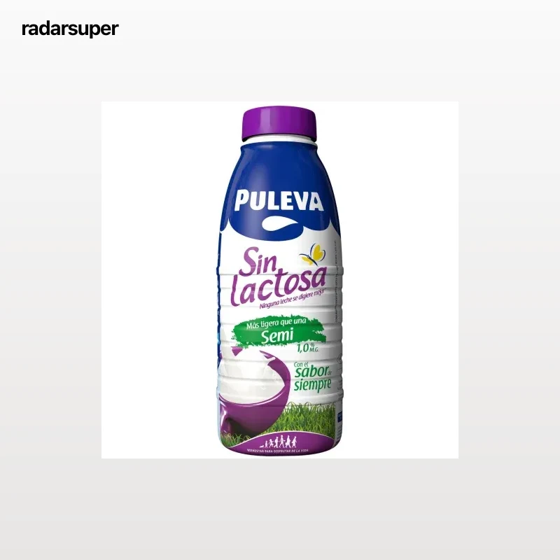 Leche semidesnatada Puleva sin lactosa botella 1 l.