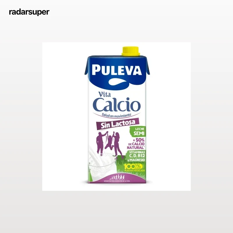 Leche semidesnatada Vita Calcio Puleva sin lactosa brik 1 l.