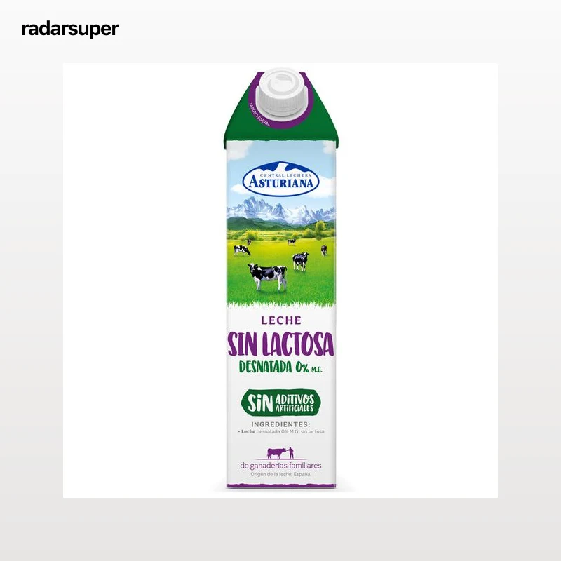 Leche sin lactosa 0,0% MG Asturiana 1l desnatada