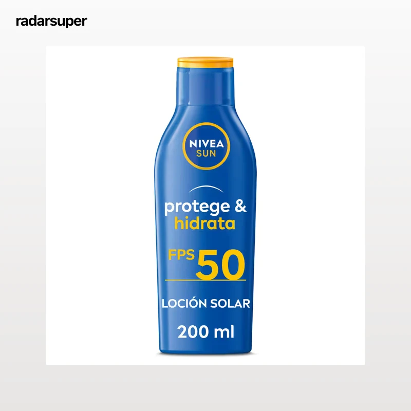Leche solar protege & hidrata spf 50+ Nivea 200 ml