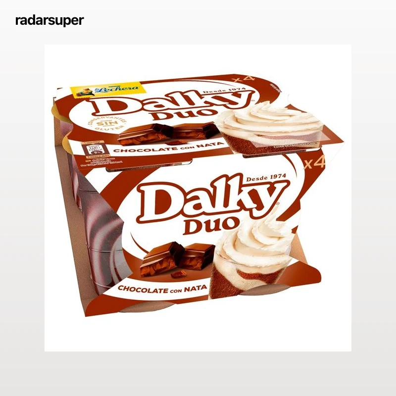 LA LECHERA Copa de chocolate y nata de NESTLÉ LA LECHERA DALKY pack de 4 uds de 90 gr