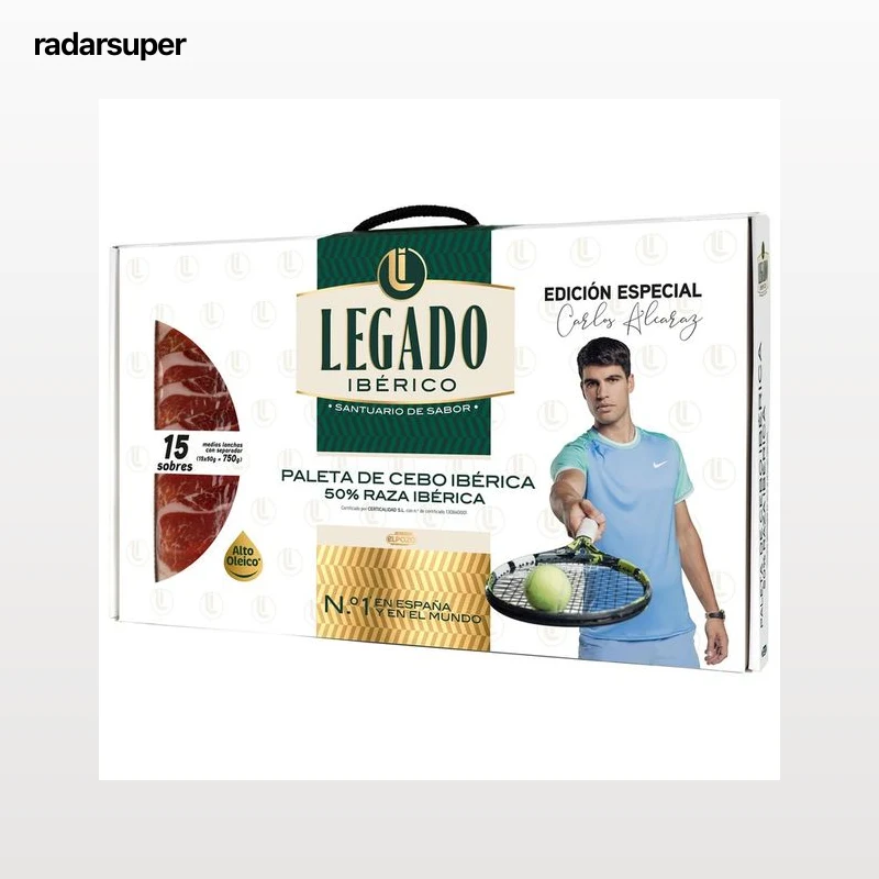 LEGADO IBÉRICO de El Pozo Maletín con 15 sobres (50 g.) de paleta de cebo ibérica (50% raza ibérica), cortada en lonchas 750 g.