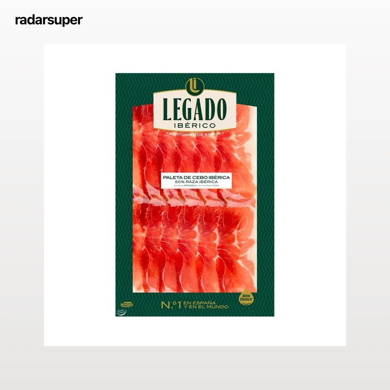 LEGADO IBÉRICO de El Pozo Paleta de cebo ibérica (50% raza ibérica), cortada en lonchas 100 g.