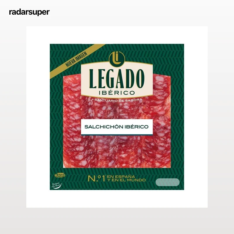 LEGADO IBÉRICO de El Pozo Salchichón ibérico, elaborado sin gluten y cortado en finas lonchas 75 g.