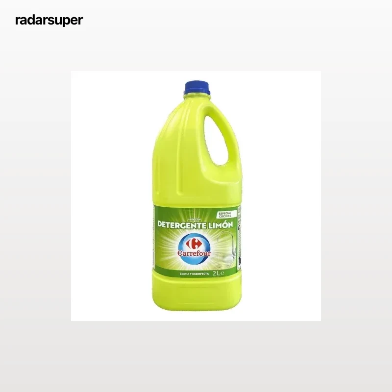 Lejía con detergente limón especial cocinas Carrefour 2 l.