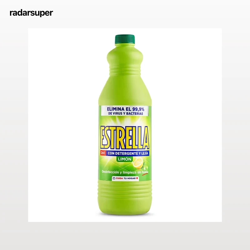 Lejía con detergente limón Estrella 1,43 L
